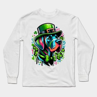 Great Dane Celebrates Saint Patrick's Day Long Sleeve T-Shirt